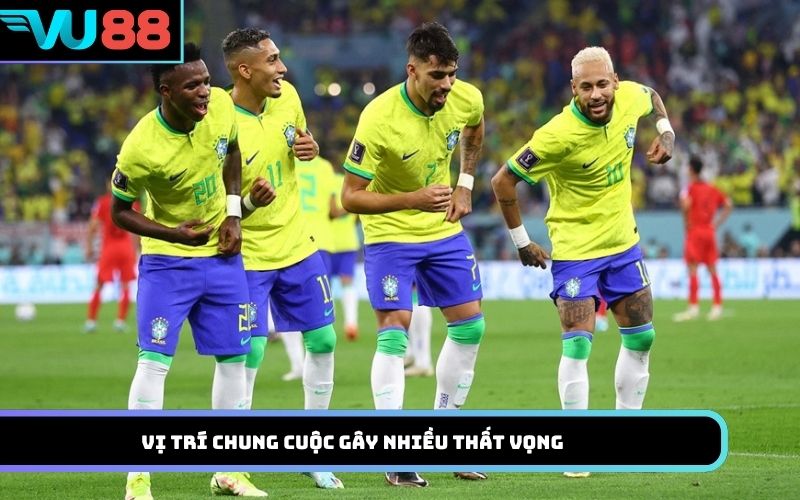 Vị trí chung cuộc gây nhiều thất vọng